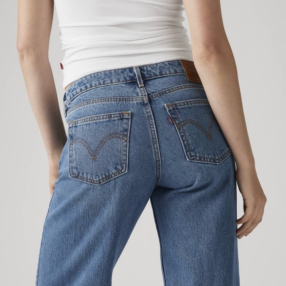 Levi’s Low Loose Low-Rise Wide-Leg Jeans Real Recognize Real – Size 27W x 34L - Picture 4 of 8